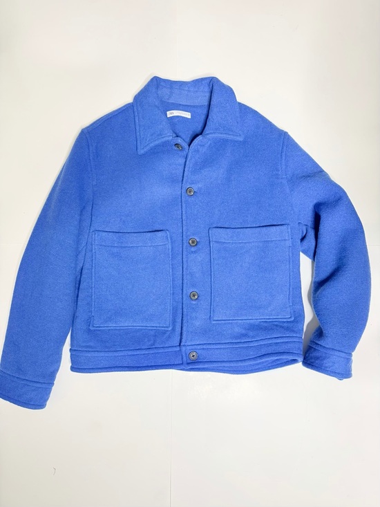 Zara Other - Zara Royal Blue Button-Front Pea Coat